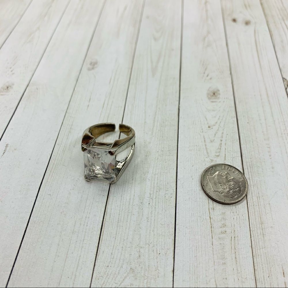 Clear Crystal Adjustable Ring